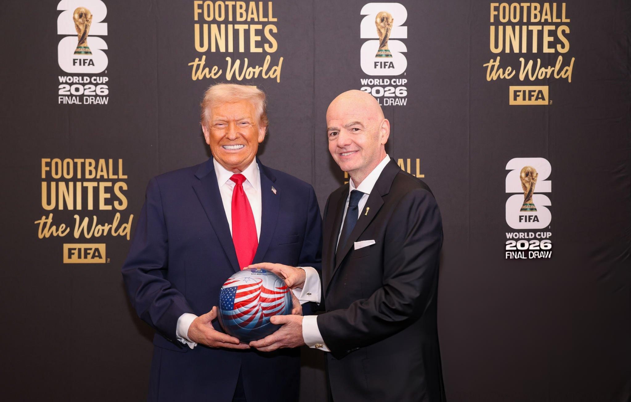 Donald Trump, Giannis Infantino, Folarin Balogun, FIFA, 2026 FIFA World Cup, United States of America, Belgium, Bosnia